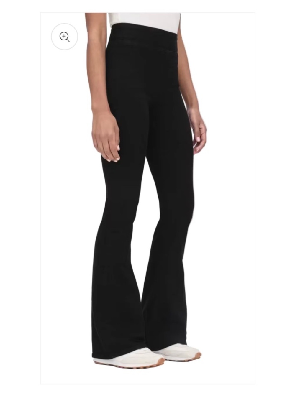 FRAME Jet Set Flare Pants Black High Rise
